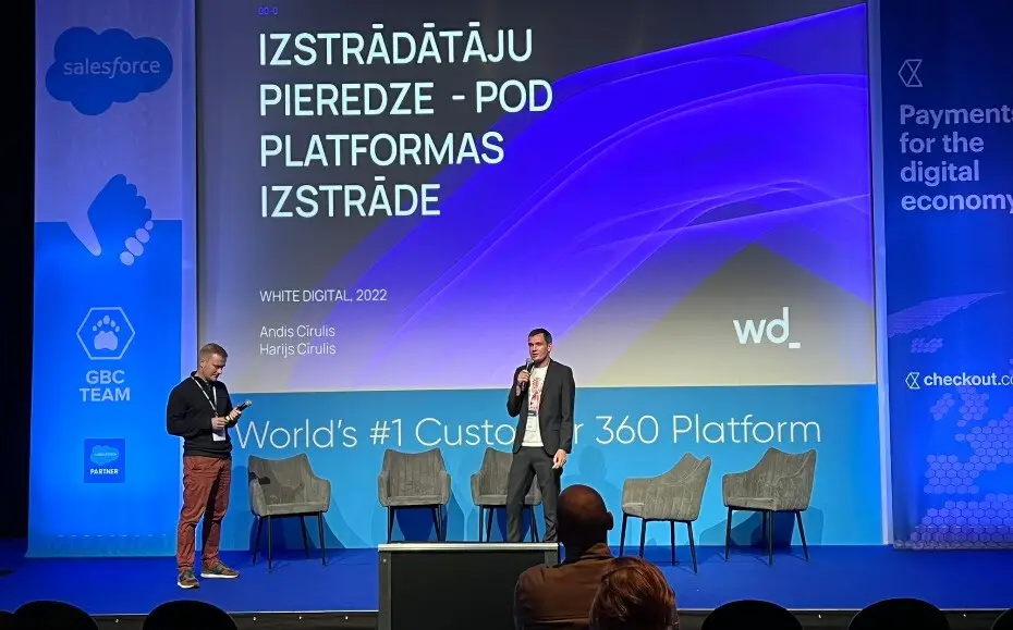 White Digital uzstāšanās par print-on-demand platformas izstrādi